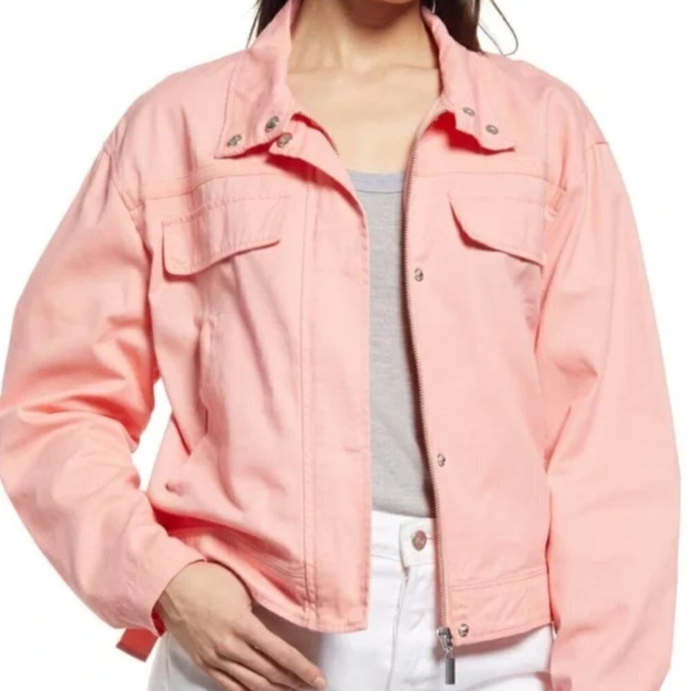 NWT Treasure & Bond Stand Collar Cotton Twill Jacket